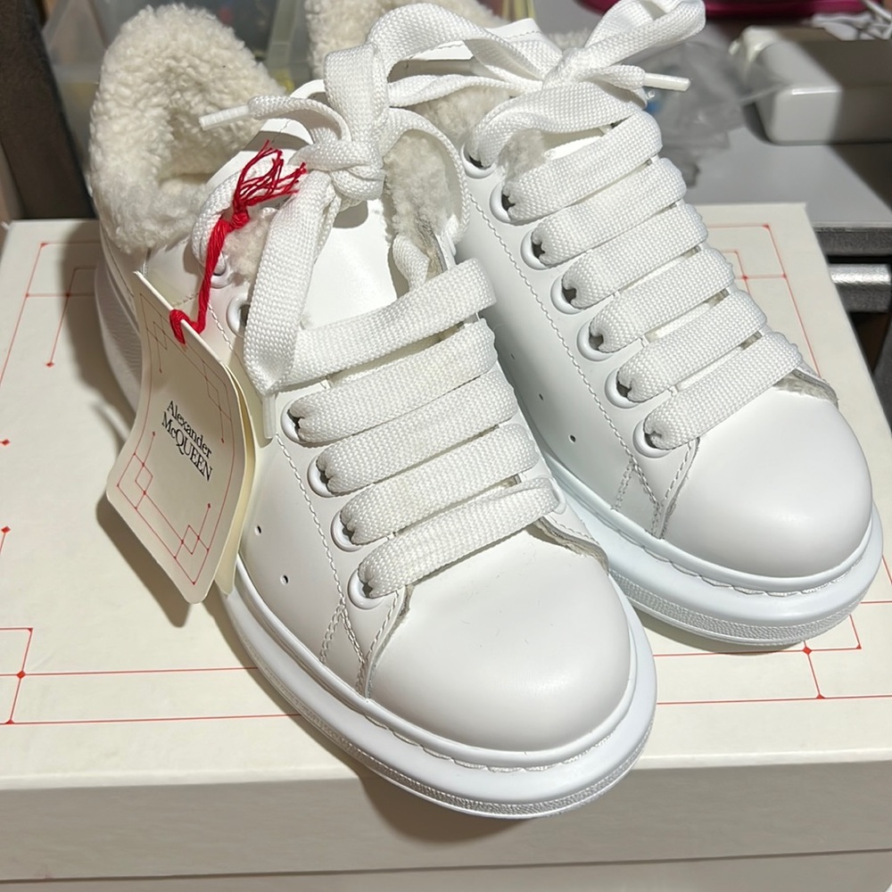 Alexander McQueen Genuine Shearling Lined Oversize Sneaker